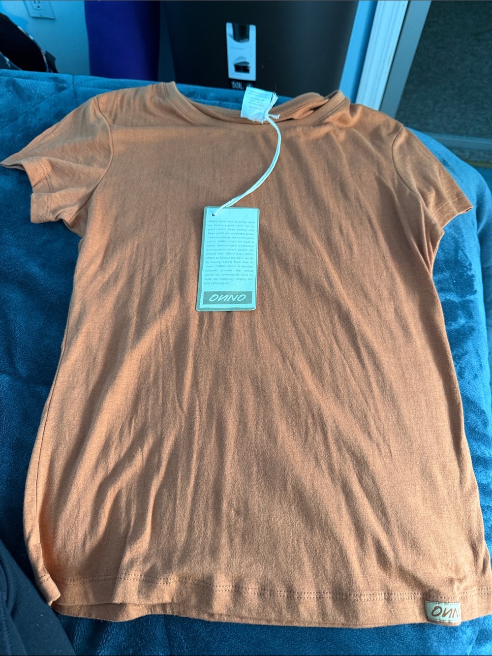 OMNO Rust Bamboo Sleeve Crew Tee